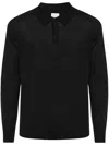 Paul Smith Black Long Sleeves Solid Polo In Black