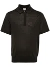Paul Smith Polo Collar Knitted Top In Brown