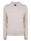 Paul Smith Polo-collar Wool Sweaters In Neutral