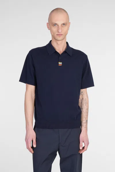Paul Smith Polo In Blue Cotton