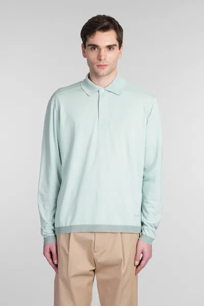 Paul Smith Polo In Green Wool And Polyester