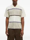 Paul Smith Polo-neck Striped Shirt In Neutral