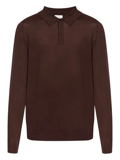 Paul Smith Polo-neck Sweater In Brown
