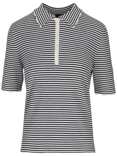 Paul Smith Womens Knitted Ss Polo In Blue