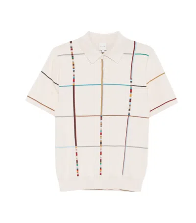 Paul Smith Mens Sweater Ss Polo In White