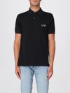 Paul Smith Logo Cotton Polo Shirt In Black