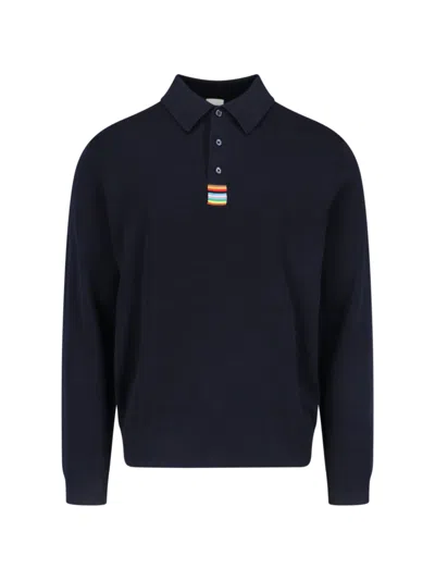 Paul Smith Polo Sweater In Blue
