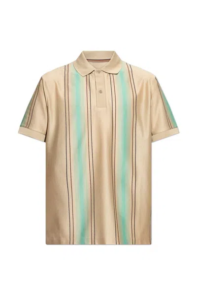 Paul Smith Striped Polo Shirt In Multi