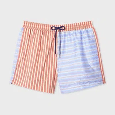 Paul Smith 'pool Smith Stripe' Swim Shorts Red