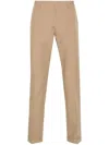 Paul Smith Pressed-crease Cotton Trousers In Neutrals