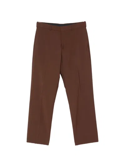 Paul Smith Pressed-crease Tailored Trousers In Brown