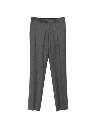 Paul Smith Pressed-crease Tailored Trousers In Gray