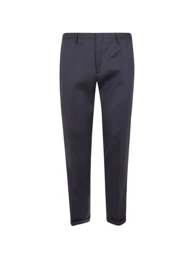 Paul Smith Pressed-crease Turn-up Trousers In Black