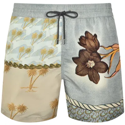Paul Smith Print Swim Shorts Light Blue In Multi
