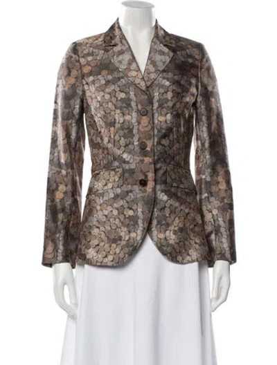 Pre-owned Paul Smith Printed Blazer In Brown