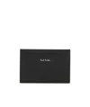Paul Smith Balloon Mount Fuji Print Leather Cardholder In Black