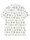 Paul Smith Cactus Print Cotton Shirt In Multi