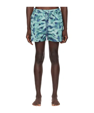 Paul Smith Printed Drawstring Swimming Trunks In Multicolor