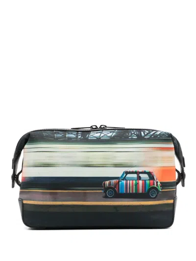 Paul Smith Printed Leather Beauty-case In Multicolour