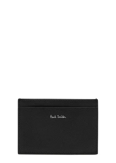 Paul Smith Printed Leather Card Holder In Black