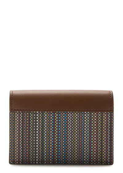Paul Smith Printed Leather Wallet In Brown