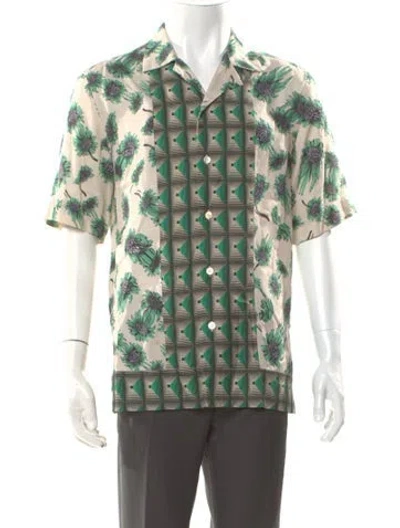Pre-owned Paul Smith Printed Long Sleeve Shirt In Green