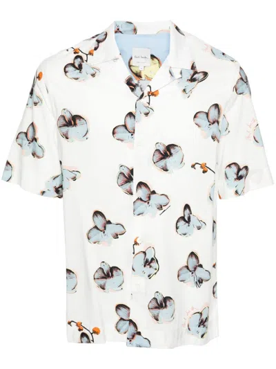 Paul Smith Printed Regular Fit Shirt In White
