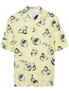 Paul Smith Pale Yukka Print Short Sleeve Shirt In Yellow In Yellow