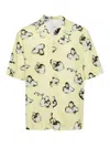 Paul Smith Pale Yukka Print Short Sleeve Shirt In Yellow In Yellow