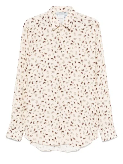Paul Smith Printed Shirt In Neutral