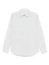 Paul Smith Tailored Fit Shirt With Delicate Floral Pattern In Blue In Blue