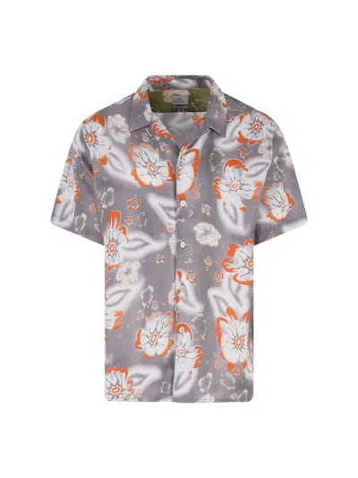 Paul Smith Printed Shirt In Gray