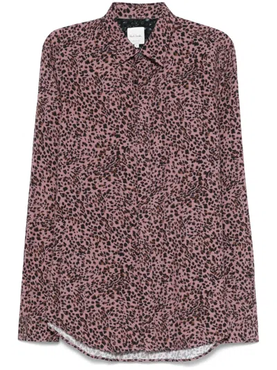 Paul Smith Printed Shirt In Pink