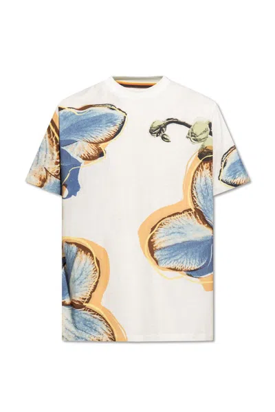 Paul Smith Printed T-shirt In Bianco Multicolor
