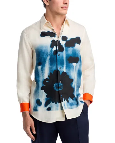 Paul Smith Printed Tailored Fit Button Shirt In Multi