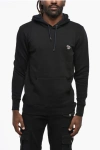 Paul Smith Pullover Black Hoodie With Colorful Zebra Logo In Black