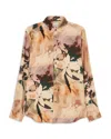 Paul Smith Ps  Abstract Floral Print Shirt In Tan