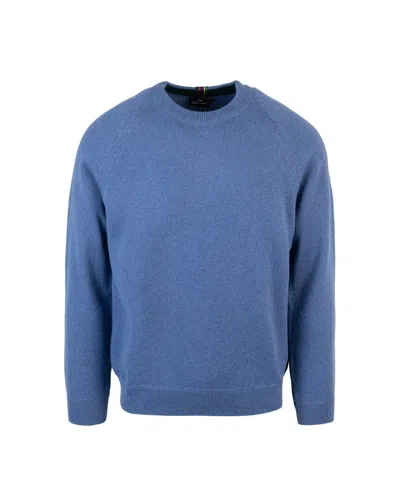 Paul Smith Ps  Crewneck Knitted Jumper In Blue