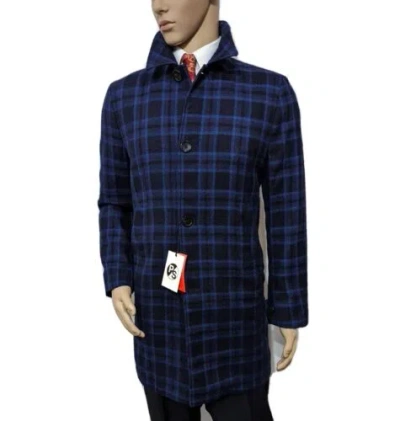 Pre-owned Paul Smith Ps  Mens Wool Check Slim Fit Epsom Overcoat Uk M , 38r Rrp £485 In Multicoloured