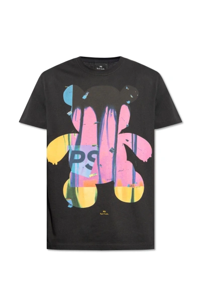 Paul Smith Ps  Printed T-shirt In Black