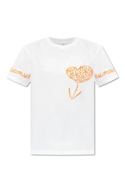 Paul Smith Ps  Ps  Floral Motif T-shirt In White