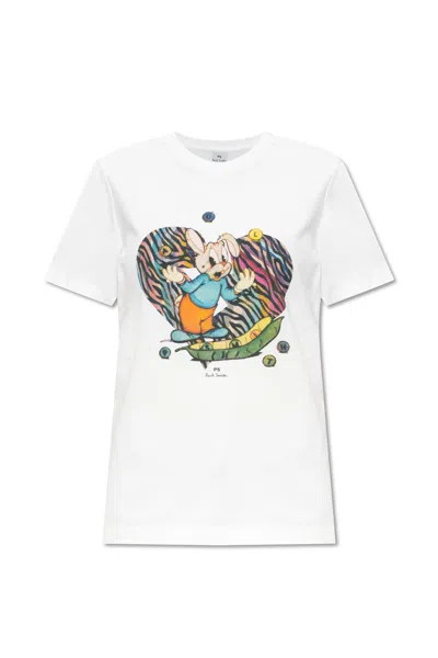 Paul Smith Ps  Ps  Printed T-shirt In White