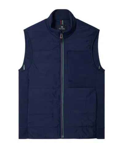 Paul Smith Mixed Media Gilet In Multi