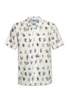 Paul Smith Cactus Print Cotton Shirt In White