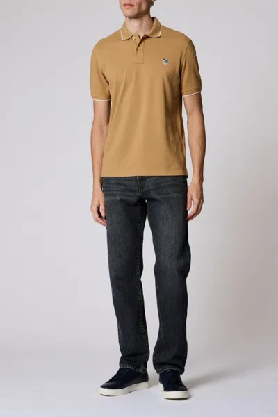 Paul Smith Ps Regular Fit Zebra Polo In Brown