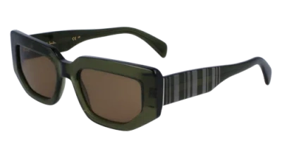 Pre-owned Paul Smith Ps24617s 318 Dark Olive 54/20/145 Unisex Sunglasses In Green