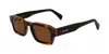 Paul Smith Latimer 49mm Small Modified Rectangular Sunglasses In Brown