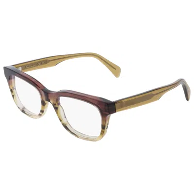 Paul Smith Ps2560626052 Striped Acetate Eyeglasses In Brown