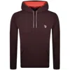 Paul Smith Pullover Zebra Hoodie Burgundy In Burgundy