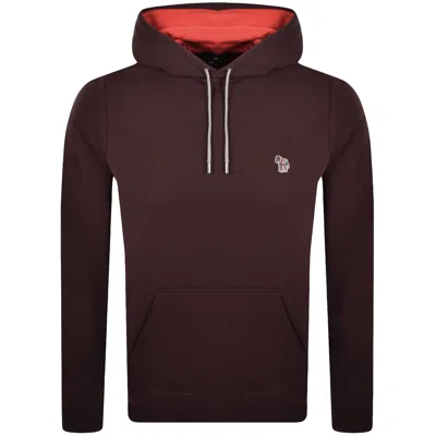 Paul Smith Pullover Zebra Hoodie Burgundy
